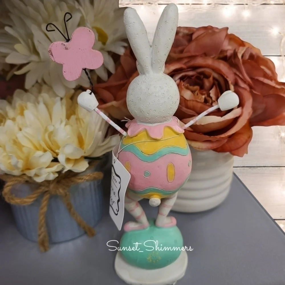 Retired Johanna Parker Easter Bunny w/ Butterfly Retro Vintage Style New